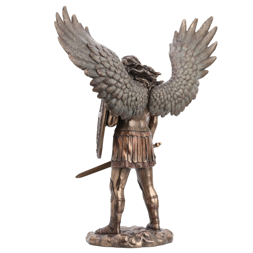 Archangel Michael with Sword and Shield — Bronze-Finish Statue, 73 cm – view 4