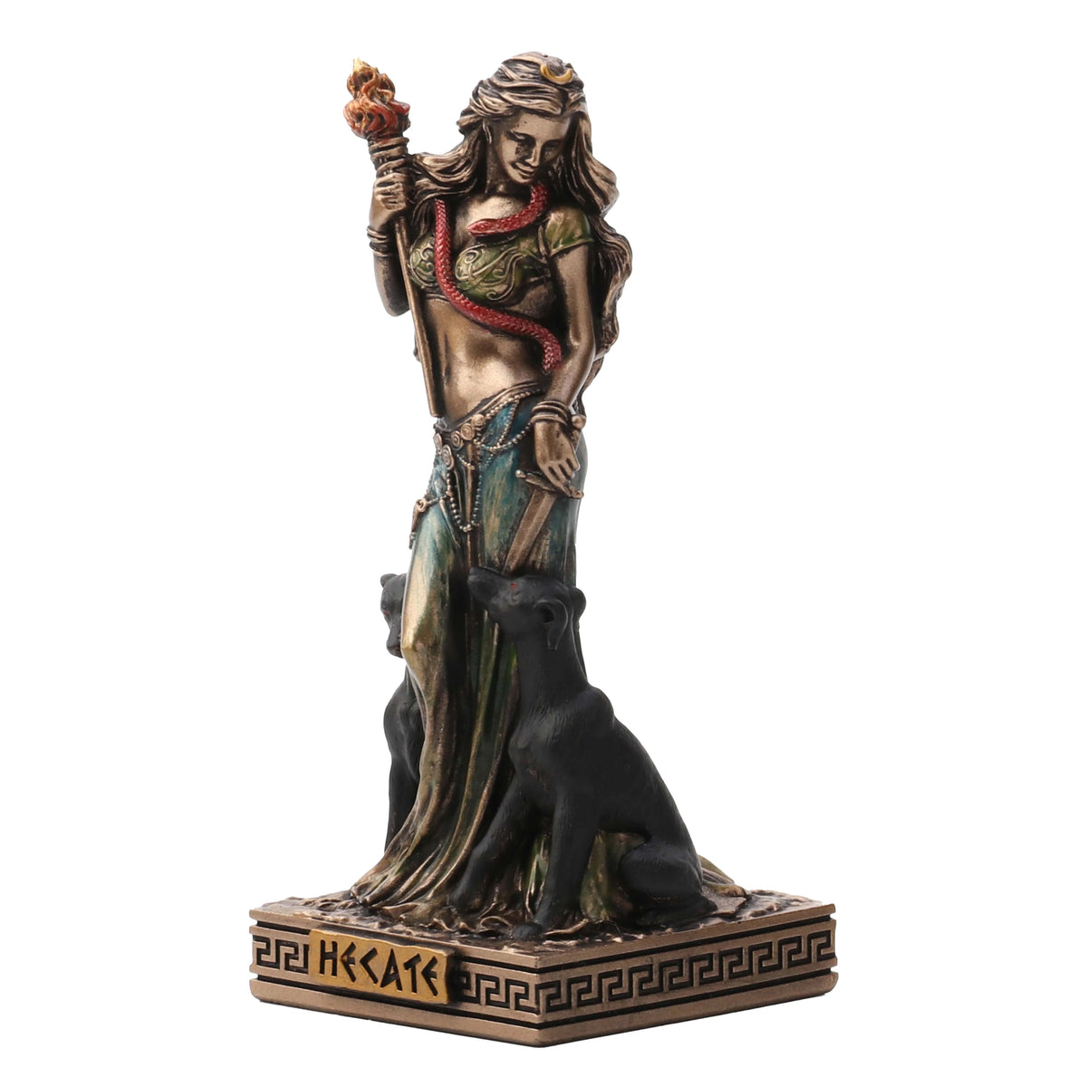 Hecate, Goddess of Magic – Bronze-Finish Resin Statue – 9 cm – view 3