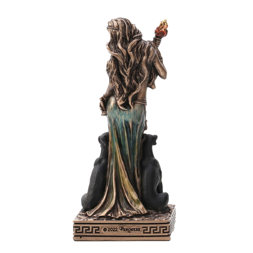Hecate, Goddess of Magic – Bronze-Finish Resin Statue – 9 cm – view 4