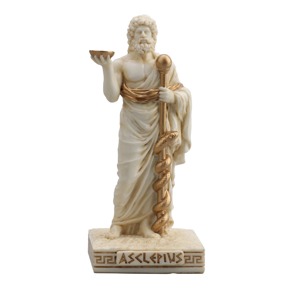 Asclepius — God of Medicine — White Statue, 9 cm – view 1