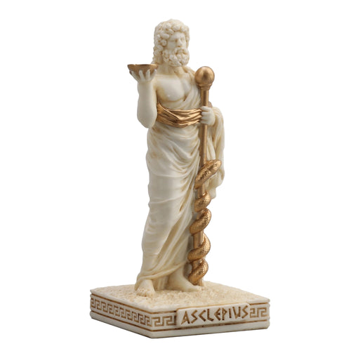 Asclepius — God of Medicine — White Statue, 9 cm – view 2