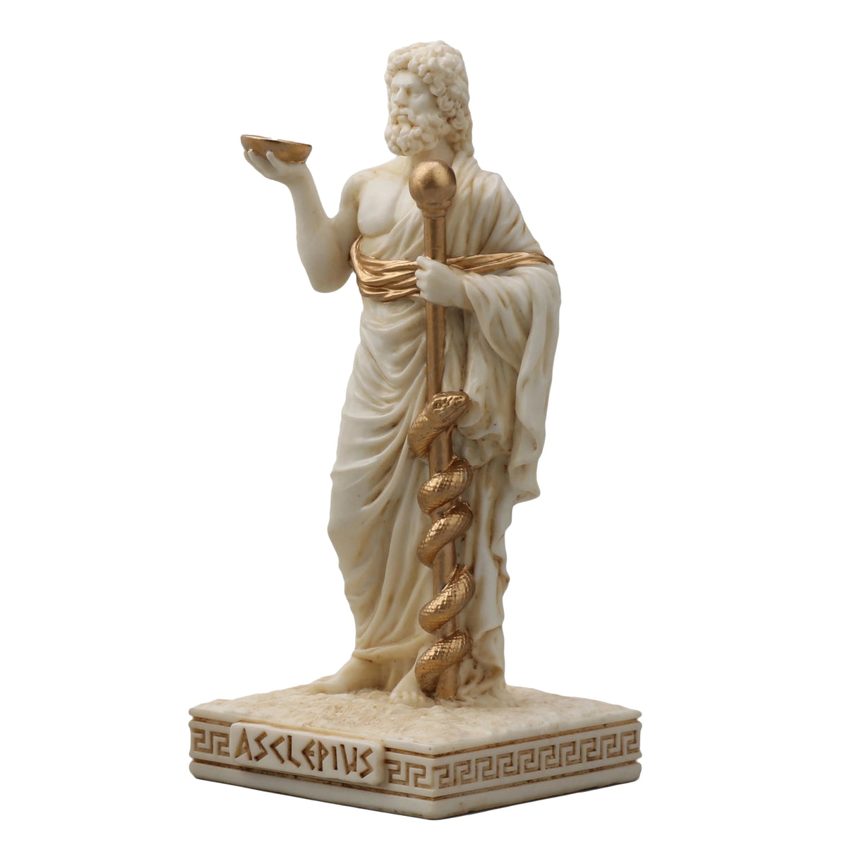 Asclepius — God of Medicine — White Statue, 9 cm – view 3