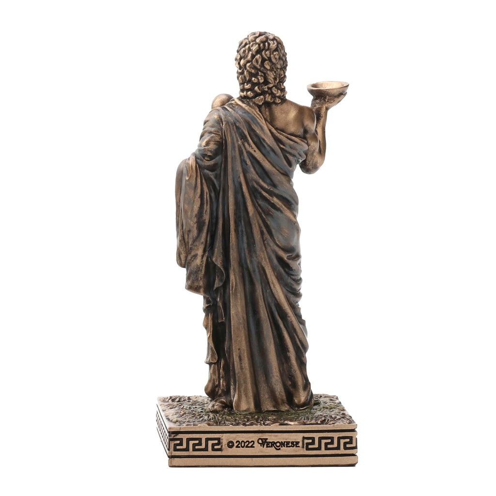 Asclepius — God of Medicine — Bronze-Finish Statue – 9 cm – view 4
