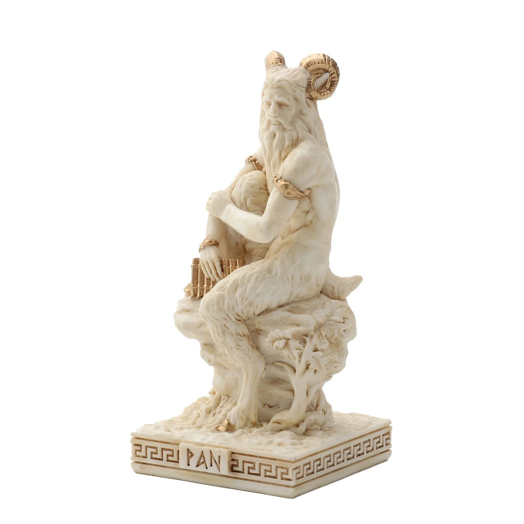Pan, God of the Wild – White Statue – 8.5 cm – view 2