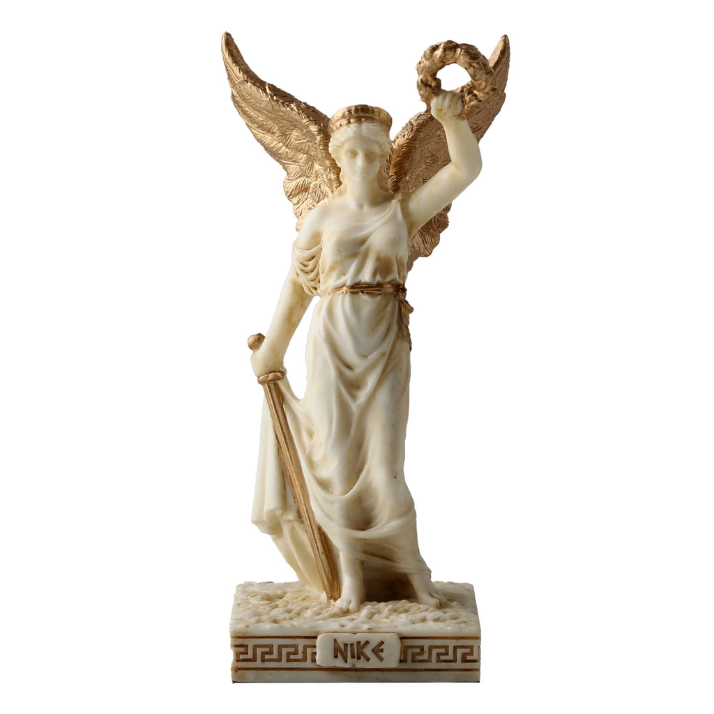 Nike — The Winged Goddess — White Statue – 10 cm – view 1