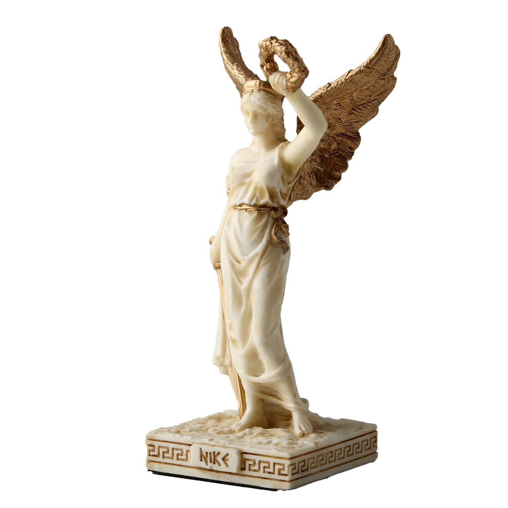 Nike — The Winged Goddess — White Statue – 10 cm – view 4