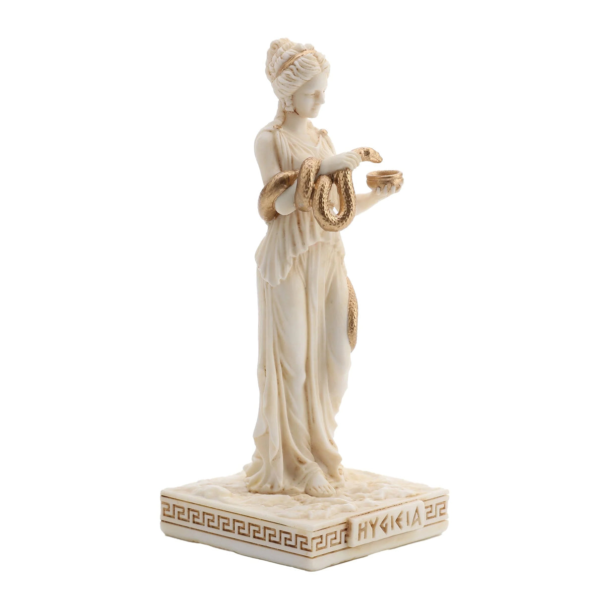 Hygieia, Goddess of Health – White Statue – 9.2 cm – view 3