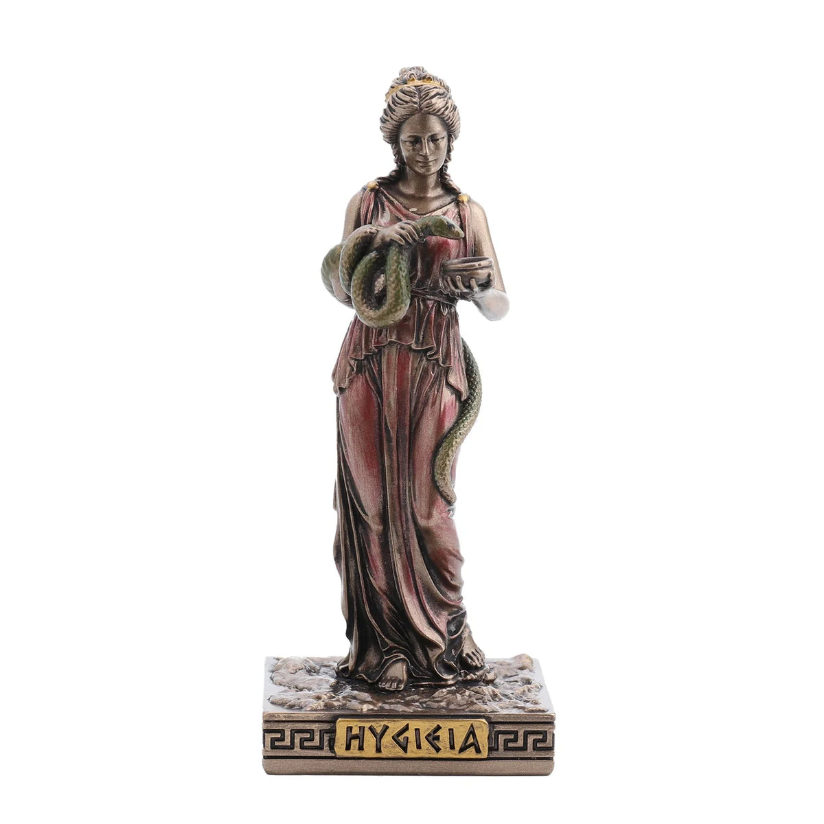 Hygieia — Goddess of Health — Bronze Finish Statue, 9.2 cm – view 1