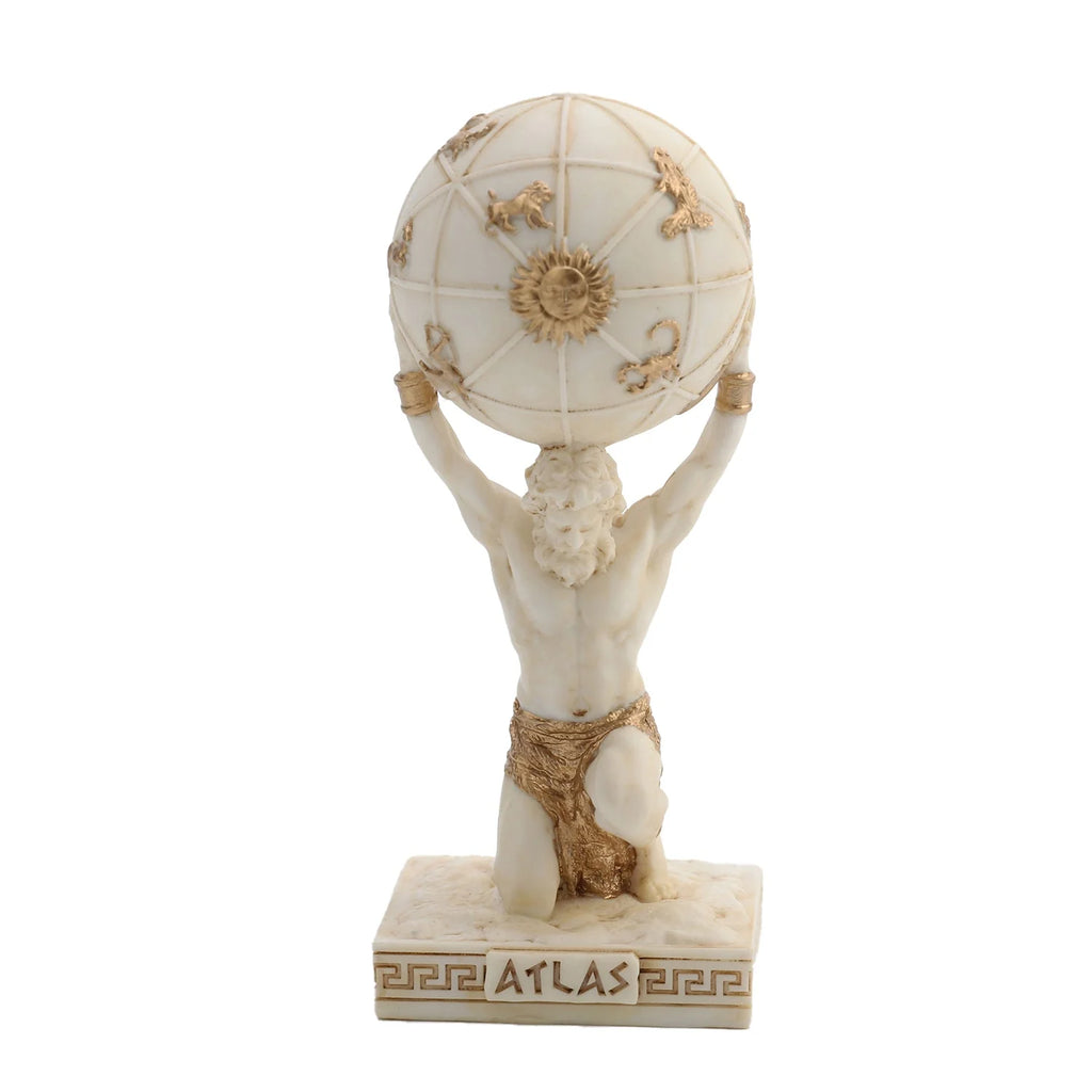 Atlas — The Titan Who Holds the Sky — White Statue – 9.5 cm – view 1
