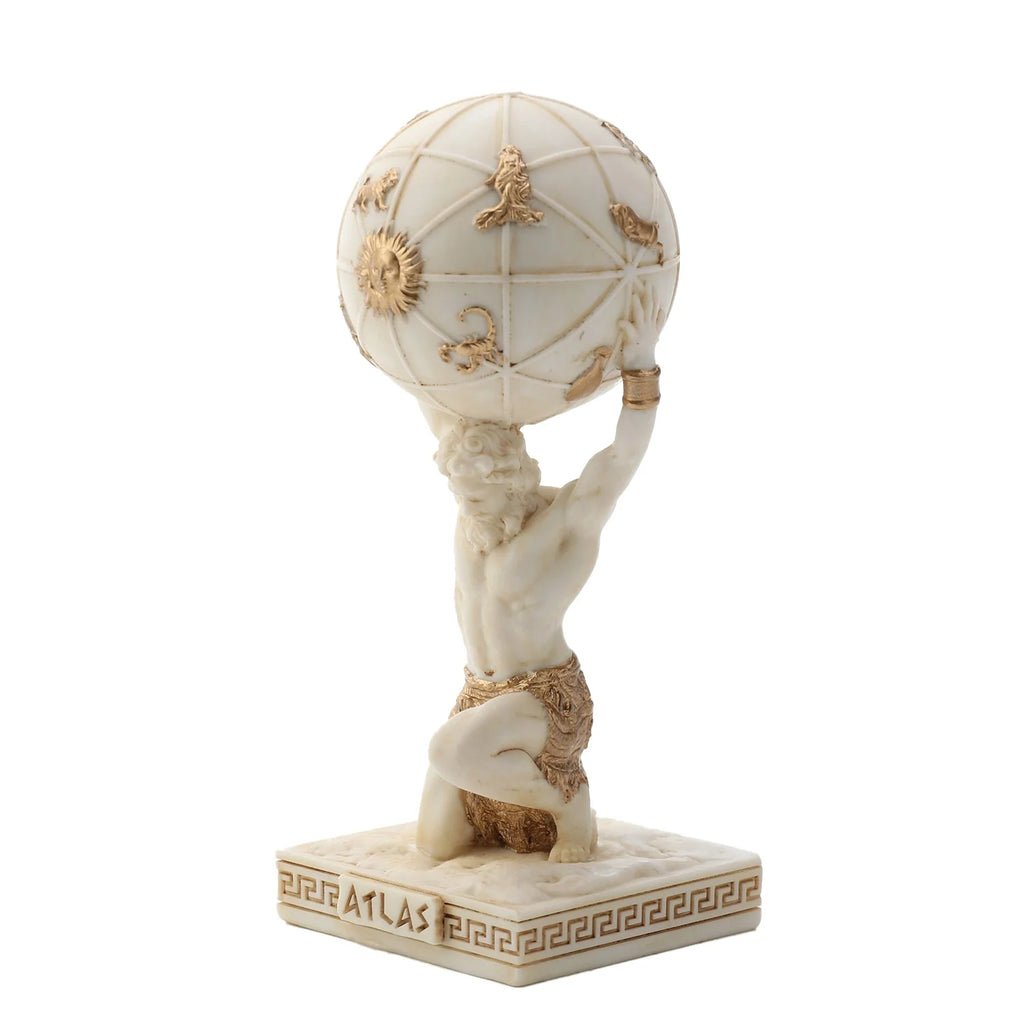 Atlas — The Titan Who Holds the Sky — White Statue – 9.5 cm – view 3