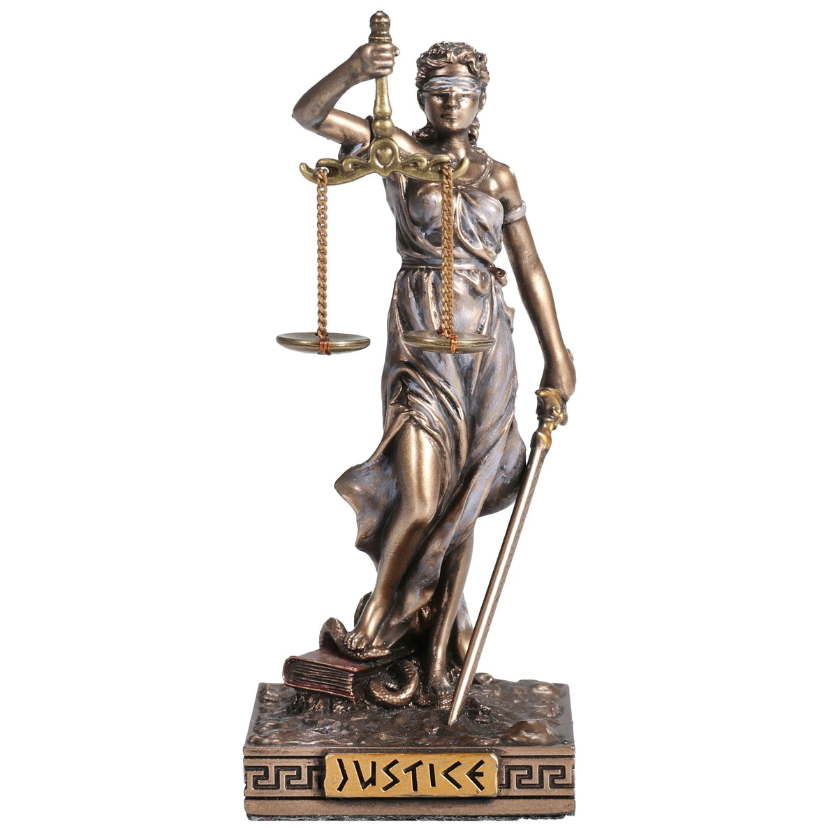 Themis — Goddess of Justice — Bronze-Finish Statue, 10 cm – view 1