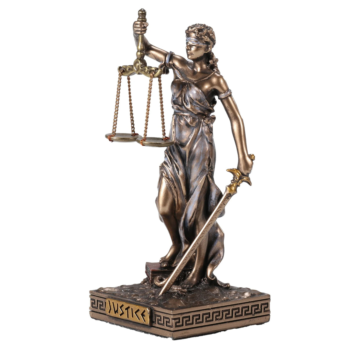 Themis — Goddess of Justice — Bronze-Finish Statue, 10 cm – view 3