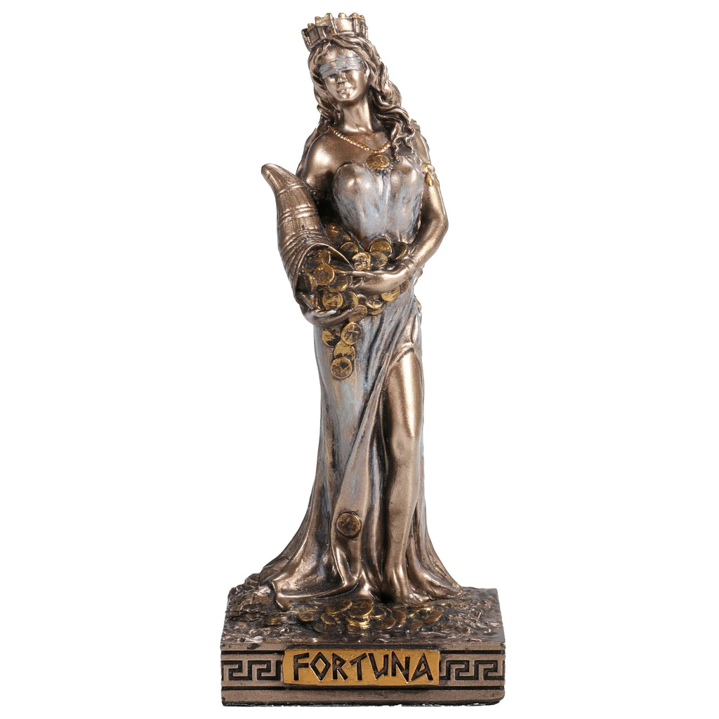 Fortuna – Goddess of Fortune – Bronze-Finish Statue – 9 cm – view 1