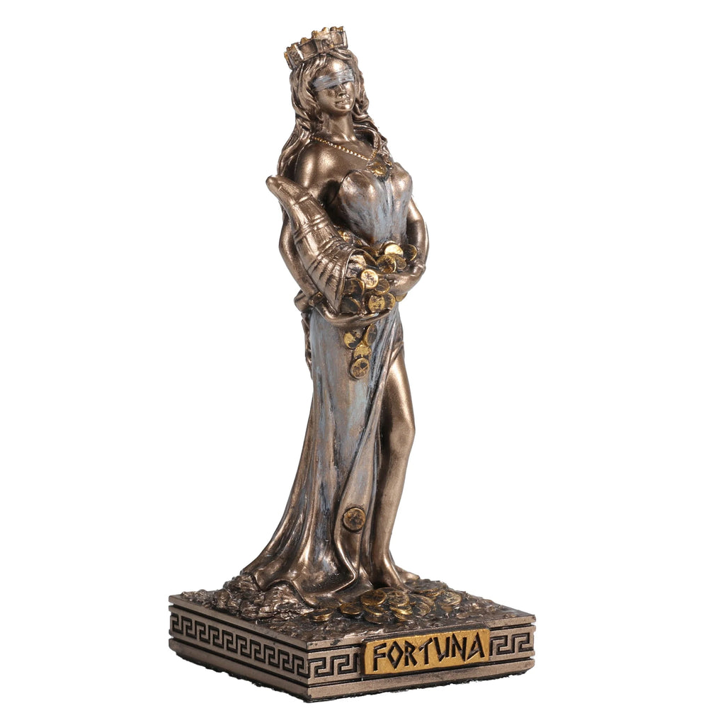 Fortuna – Goddess of Fortune – Bronze-Finish Statue – 9 cm – view 2