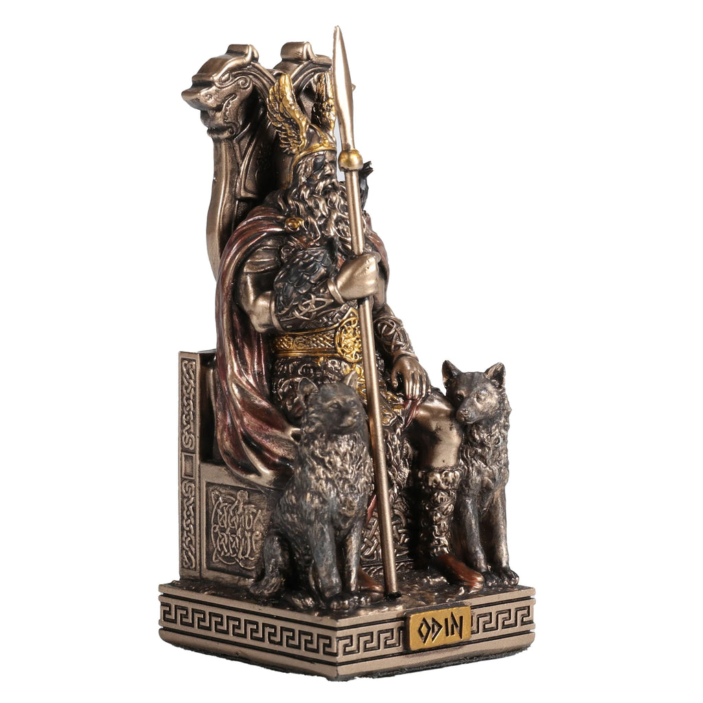 Odin – Bronze-Finish Resin Statue – 9 cm – view 2