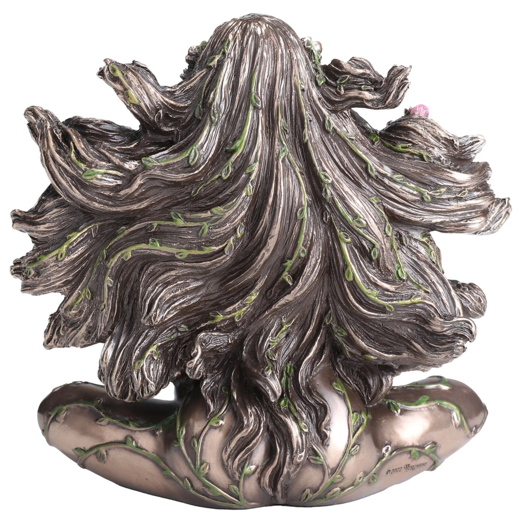 Gaia — Pregnant Mother Earth with Butterflies — Bronze Finish Statue, 12.5 cm – view 3