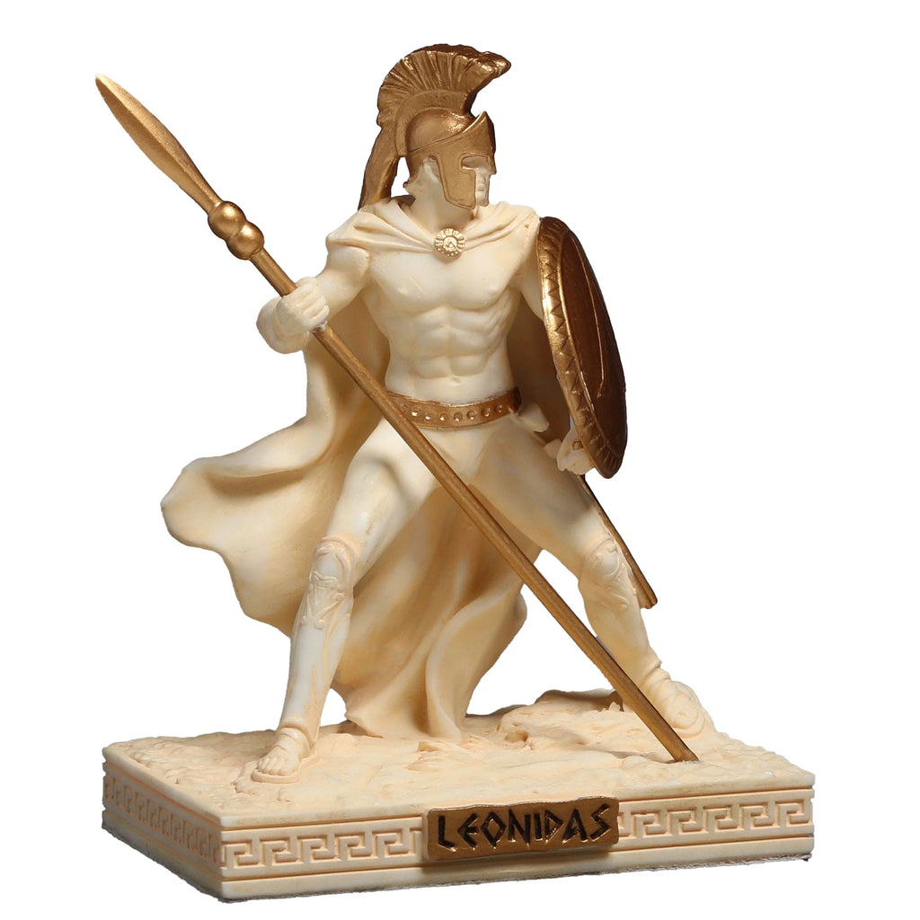 Leonidas — King of Sparta — White and Gold Statue – 7.2 cm – view 3