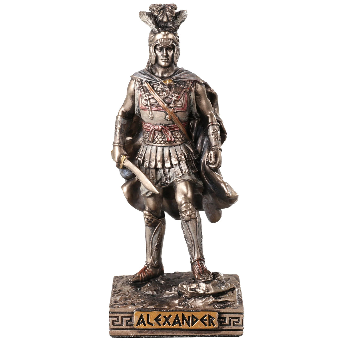 Alexander the Great — King of Macedon — Bronze-Finish Statue – 9.3 cm – view 1