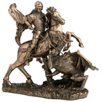 Saint George and the Dragon – Bronze-Finish Resin Statue – 17 cm – view 2