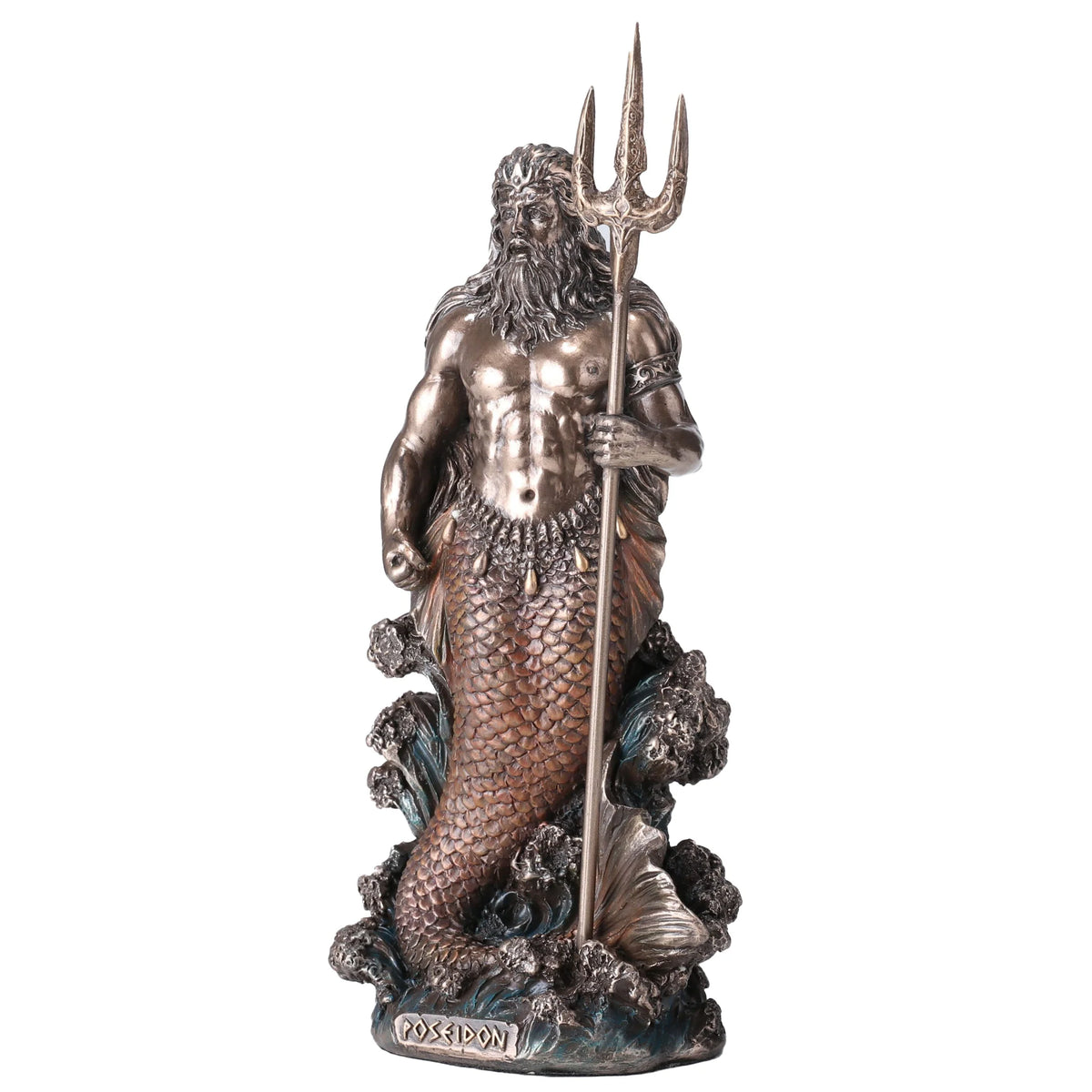 Poseidon – God of the Sea – Bronze-Finish Statue – 18 cm – view 3