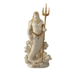 Poseidon, God of the Sea – White Statue – 18 cm – view 1