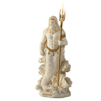 Poseidon, God of the Sea – White Statue – 18 cm – view 3