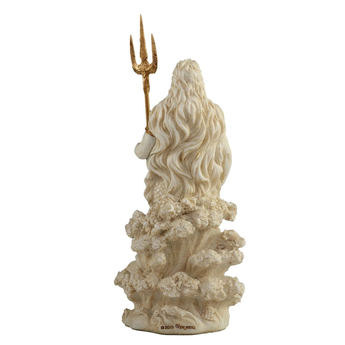 Poseidon, God of the Sea – White Statue – 18 cm – view 4