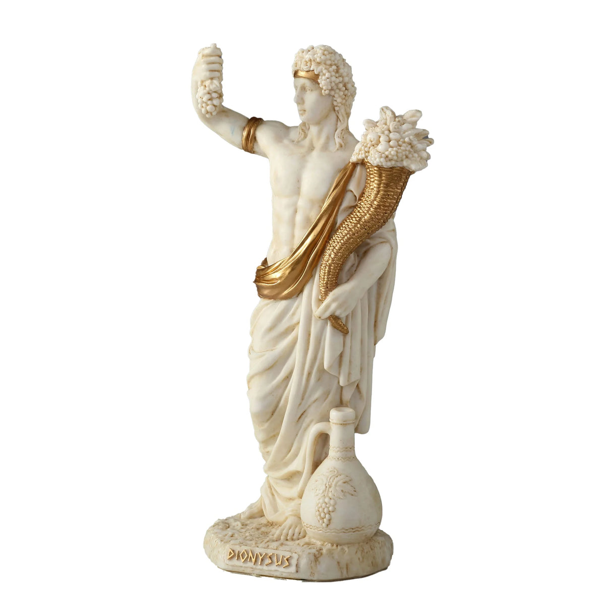 Dionysus — God of Wine — White Statue – 16 cm – view 2