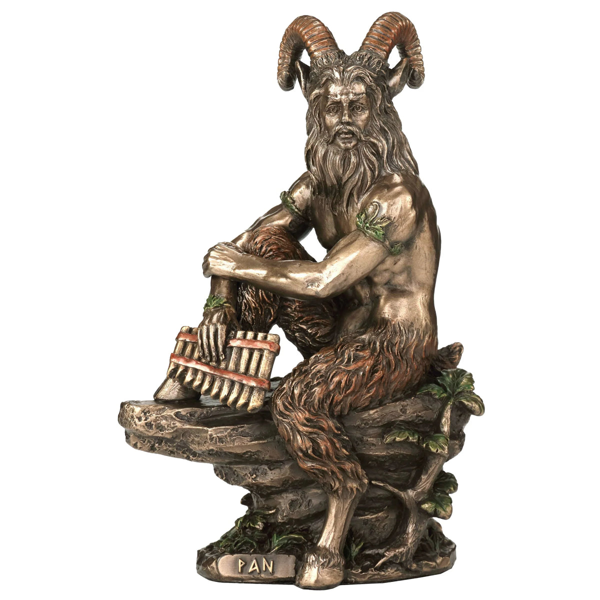Pan, God of the Wild – Bronze-Finish Resin Statue – 15.5 cm – view 1
