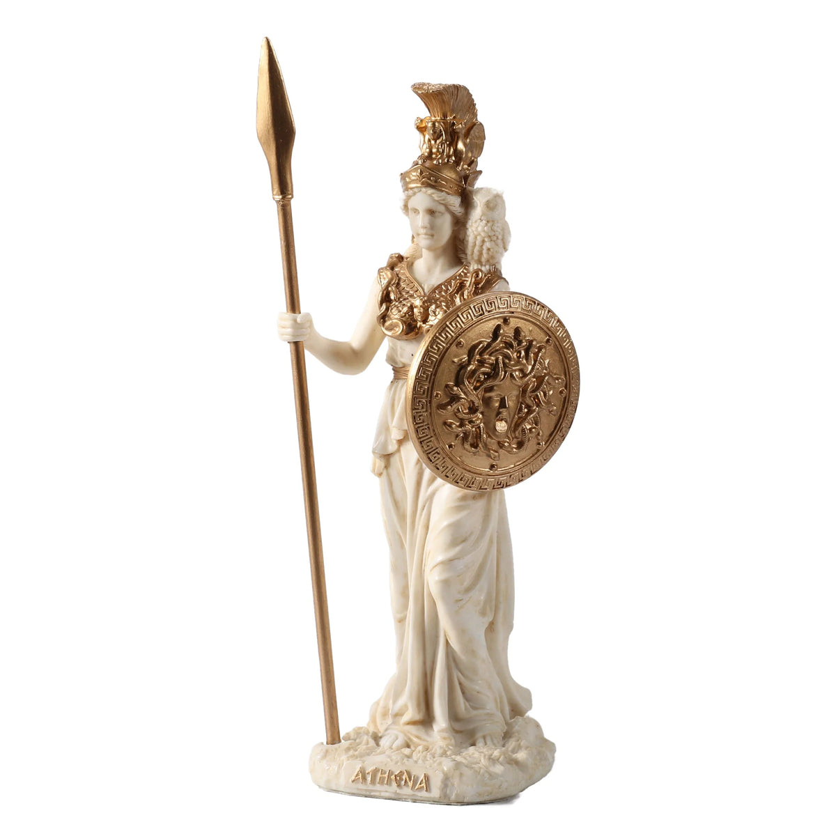 Athena, Goddess of Wisdom – White Statue – 16.5 cm – view 1