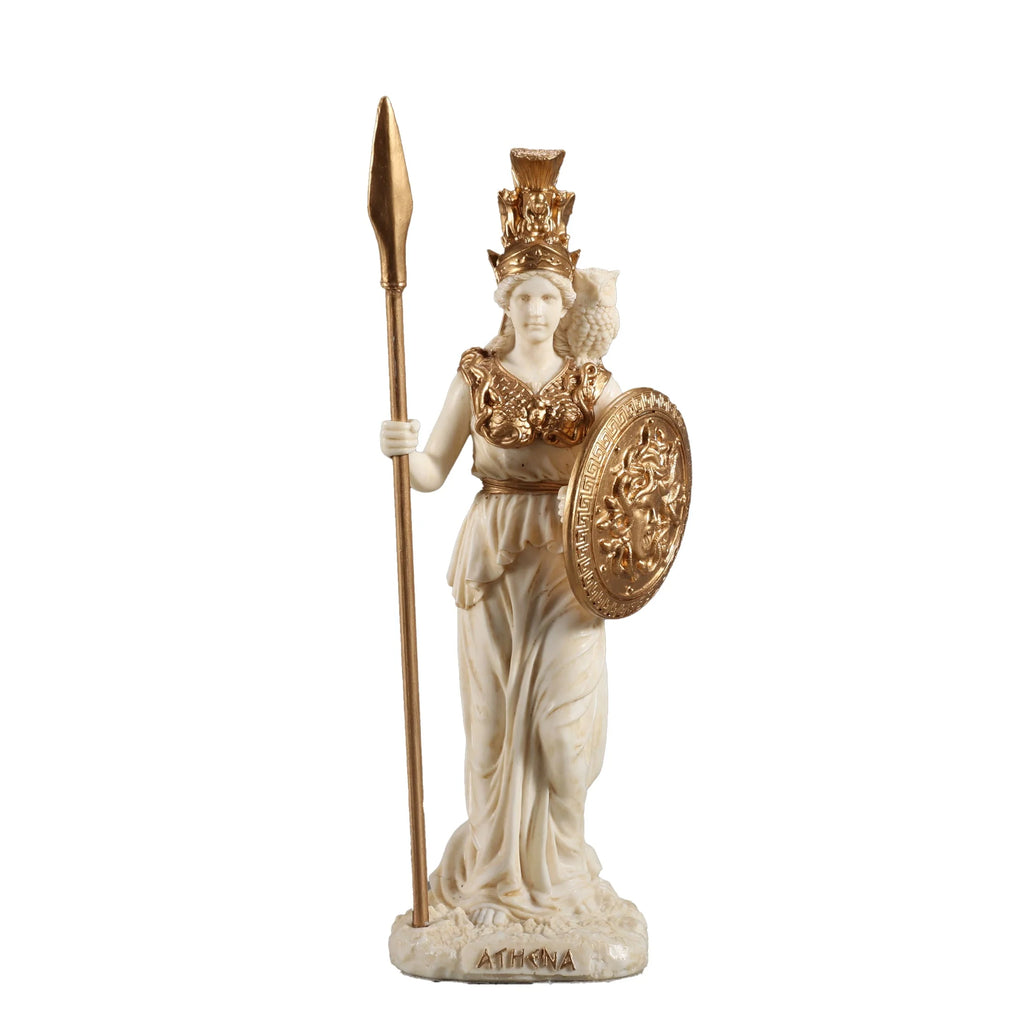 Athena, Goddess of Wisdom – White Statue – 16.5 cm – view 2