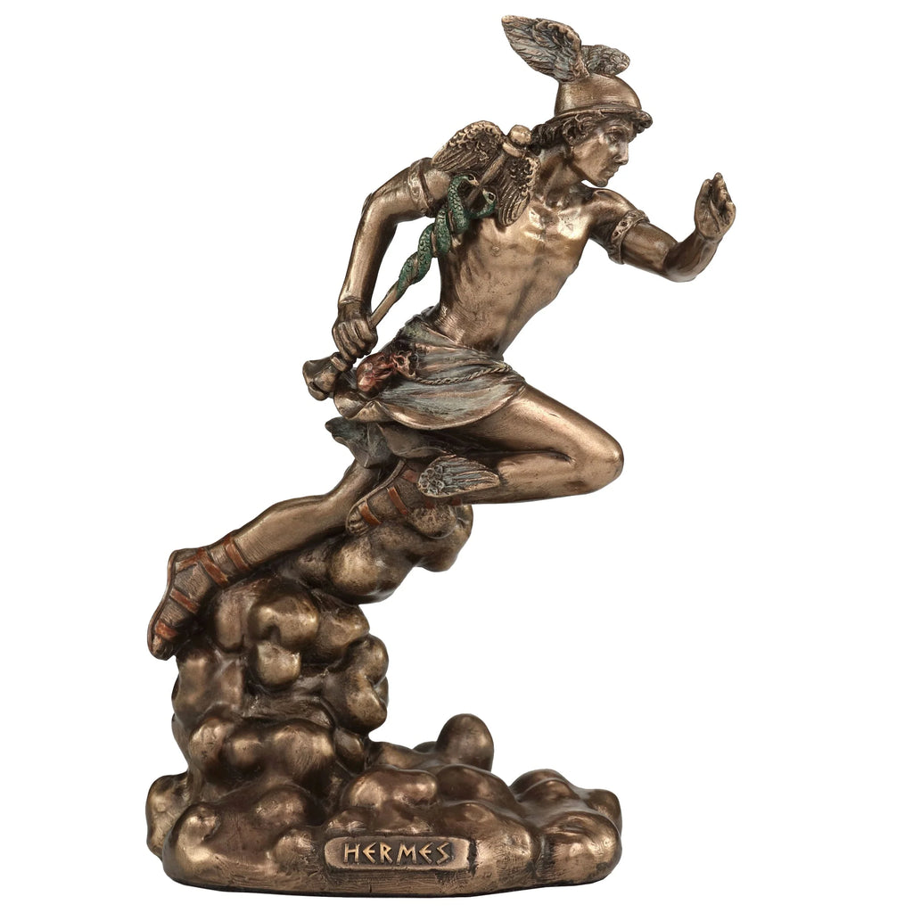 Hermes — Messenger of the Gods — Bronze Finish Statue, 15.5 cm – view 1