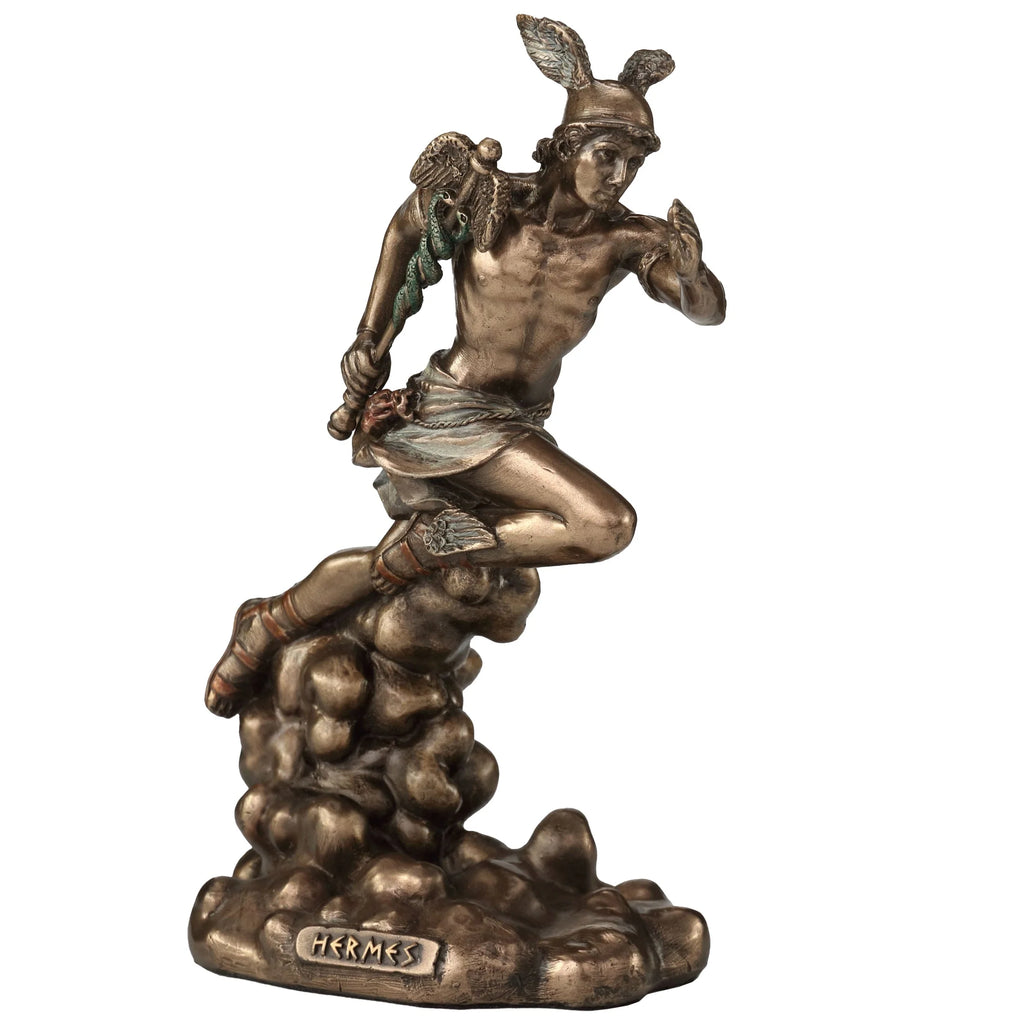 Hermes — Messenger of the Gods — Bronze Finish Statue, 15.5 cm – view 2