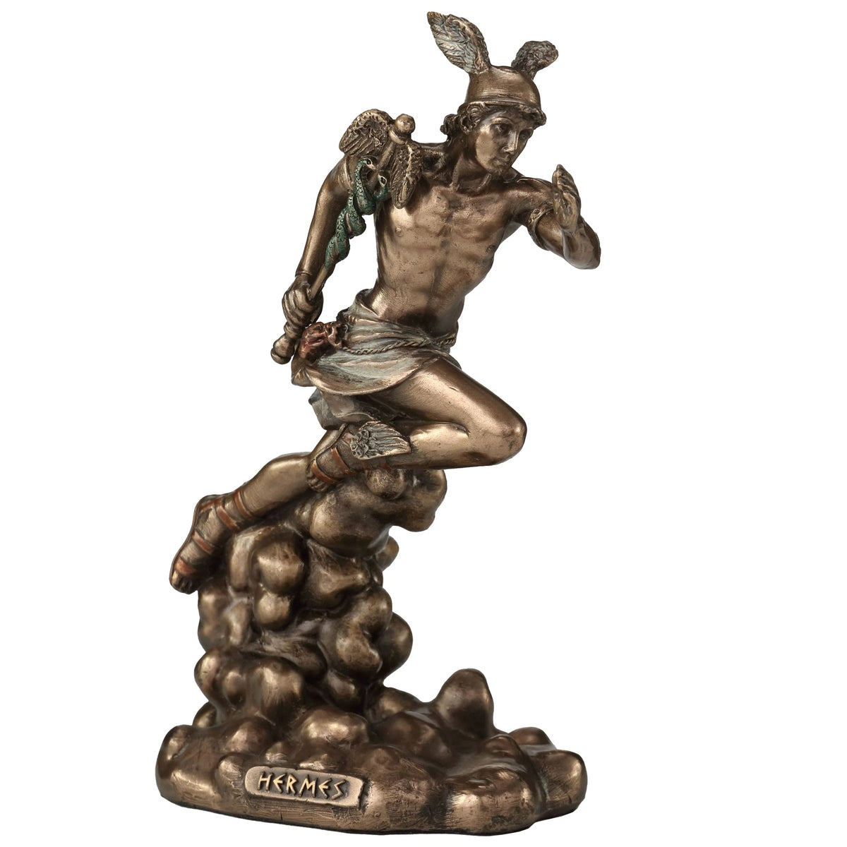 Hermes — Messenger of the Gods — Bronze Finish Statue, 15.5 cm – view 2