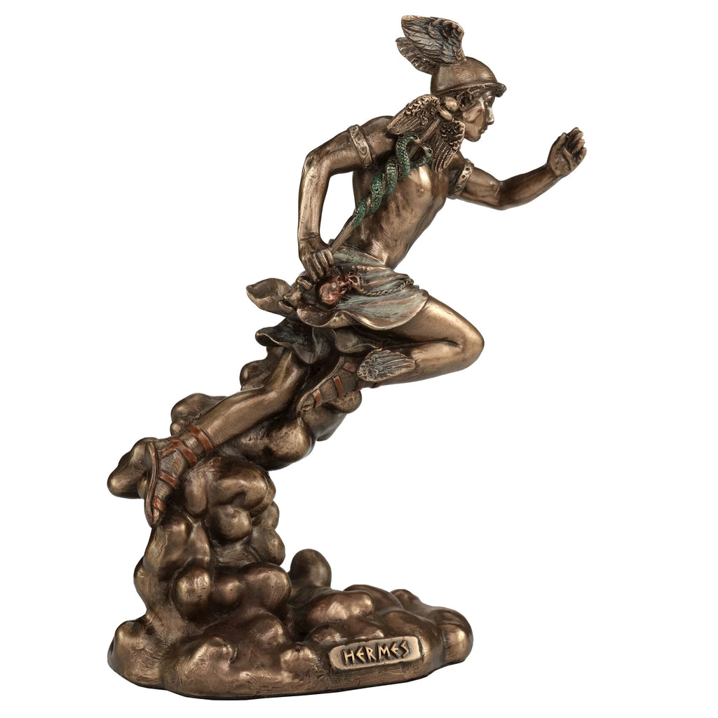 Hermes — Messenger of the Gods — Bronze Finish Statue, 15.5 cm – view 3