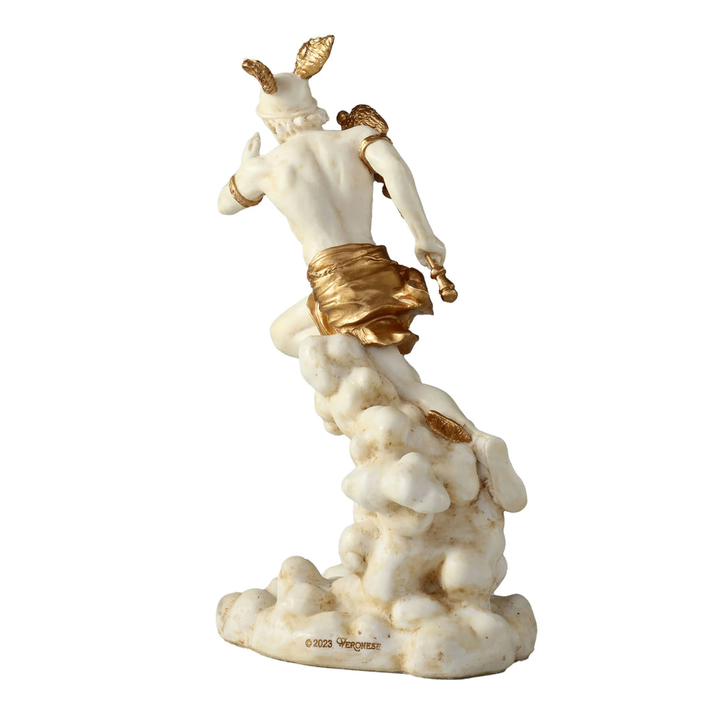 Hermes — Messenger of the Gods — White Statue – 15.5 cm – view 4