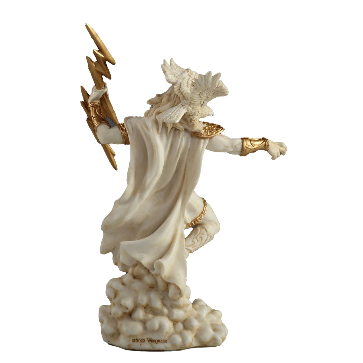 Zeus – God of the Sky – White Statue – 19 cm – view 3