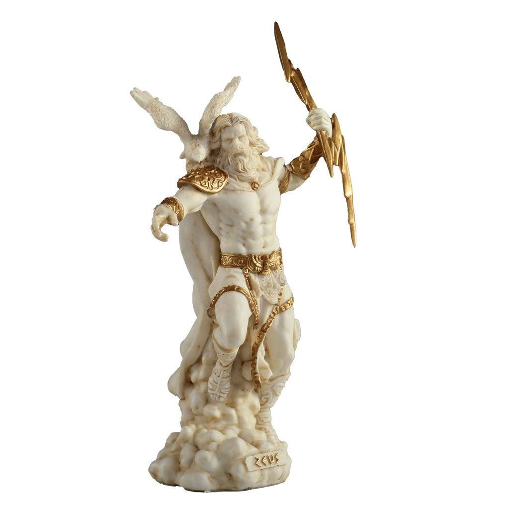 Zeus – God of the Sky – White Statue – 19 cm – view 4