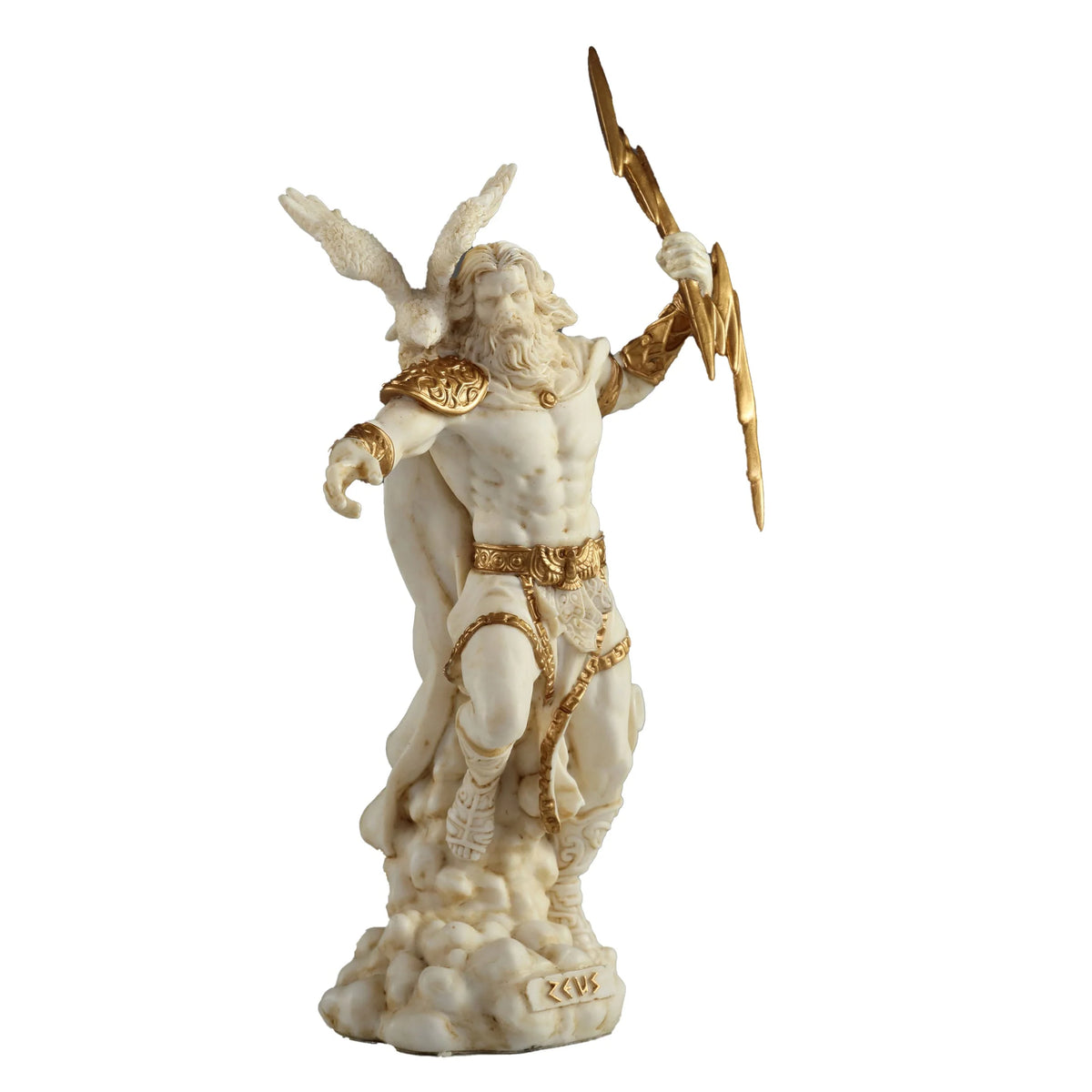 Zeus – God of the Sky – White Statue – 19 cm – view 4