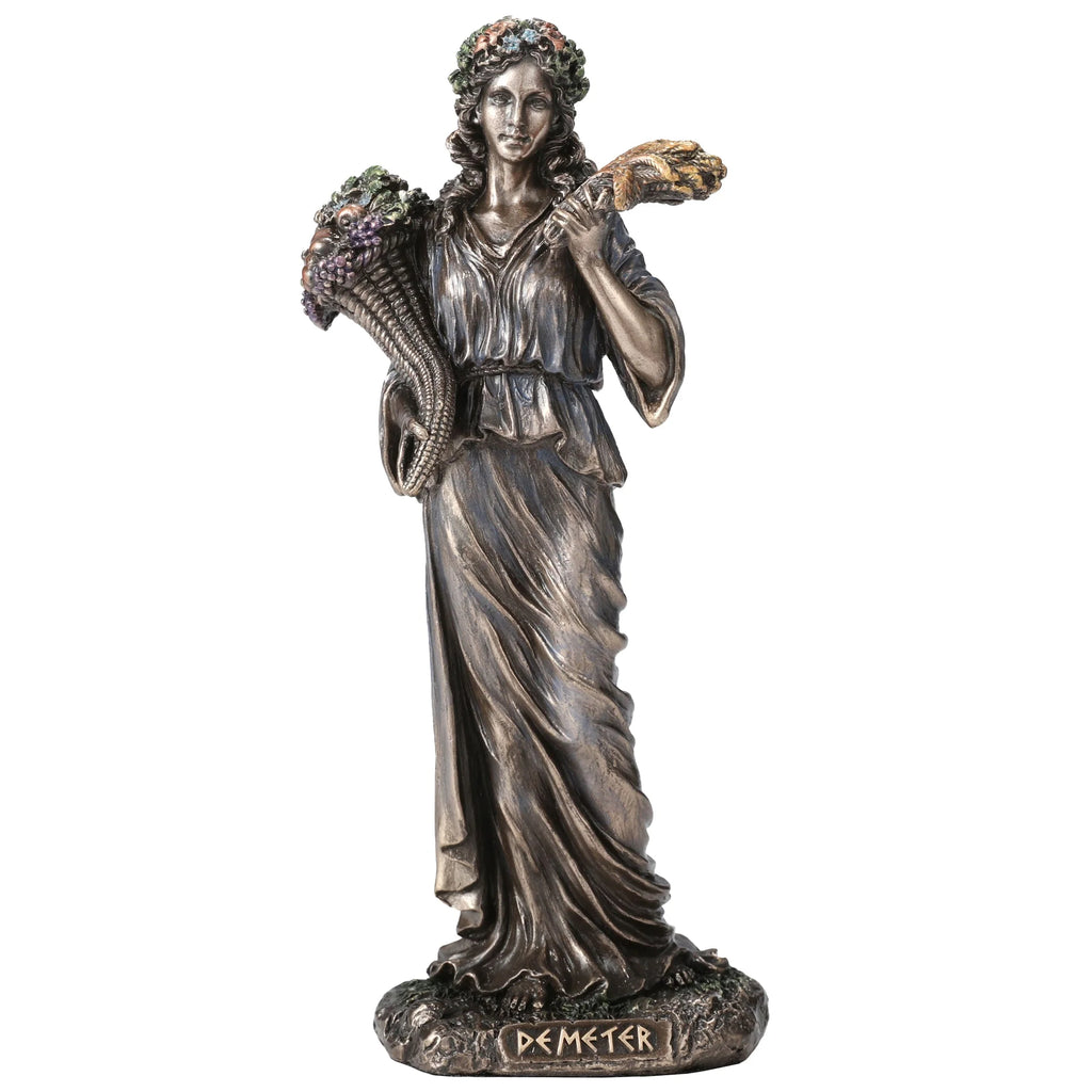 Demeter — Goddess of the Harvest — Bronze-Finish Statue – 15 cm – view 1