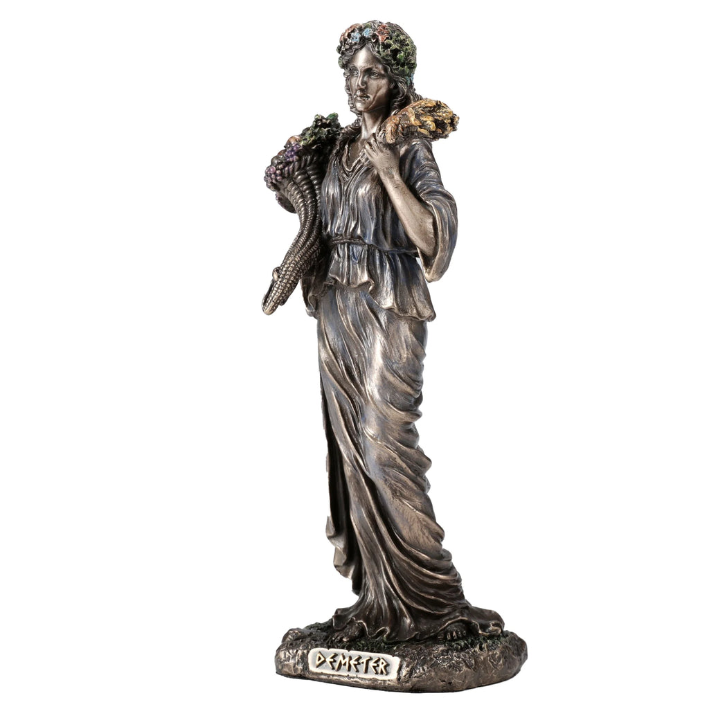 Demeter — Goddess of the Harvest — Bronze-Finish Statue – 15 cm – view 2