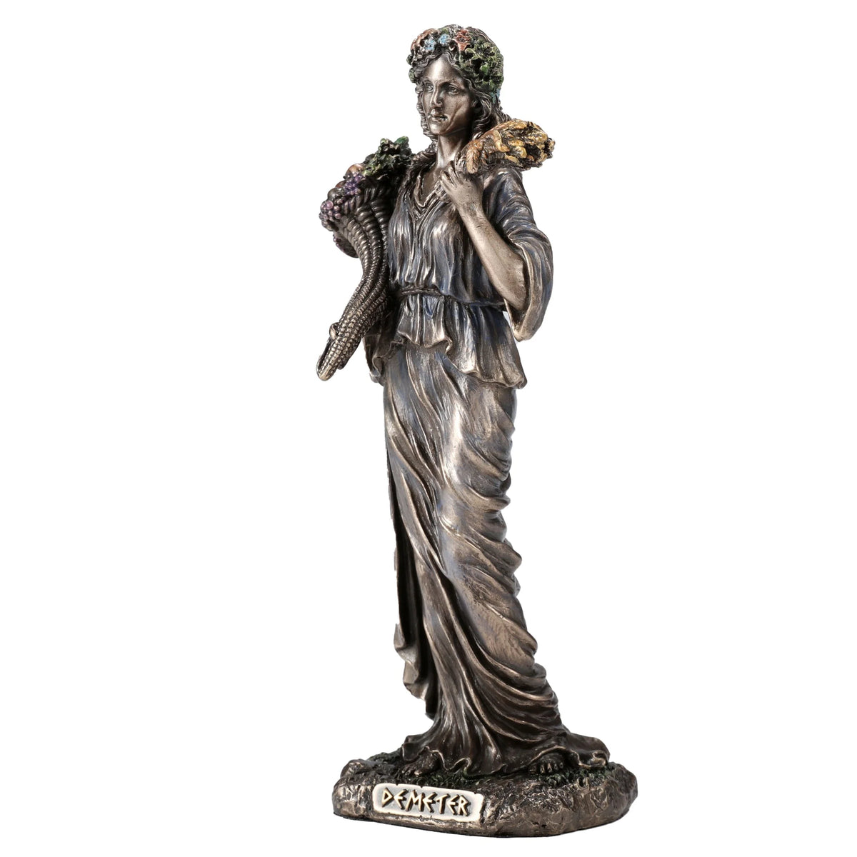 Demeter — Goddess of the Harvest — Bronze-Finish Statue – 15 cm – view 2