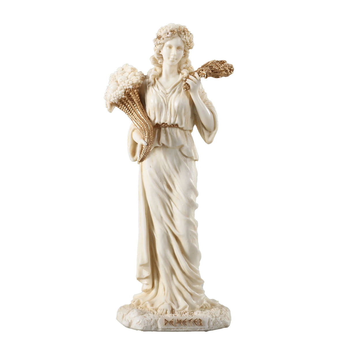 Demeter — Goddess of the Harvest — White Statue, 15 cm – view 1