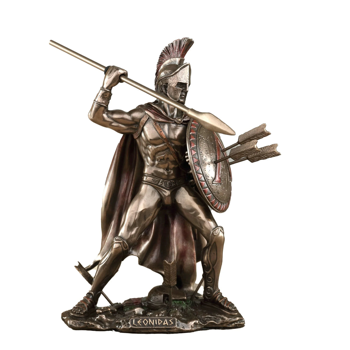 Leonidas with Spear and Shield – Bronze-Finish Statue – 15.5 cm – view 2