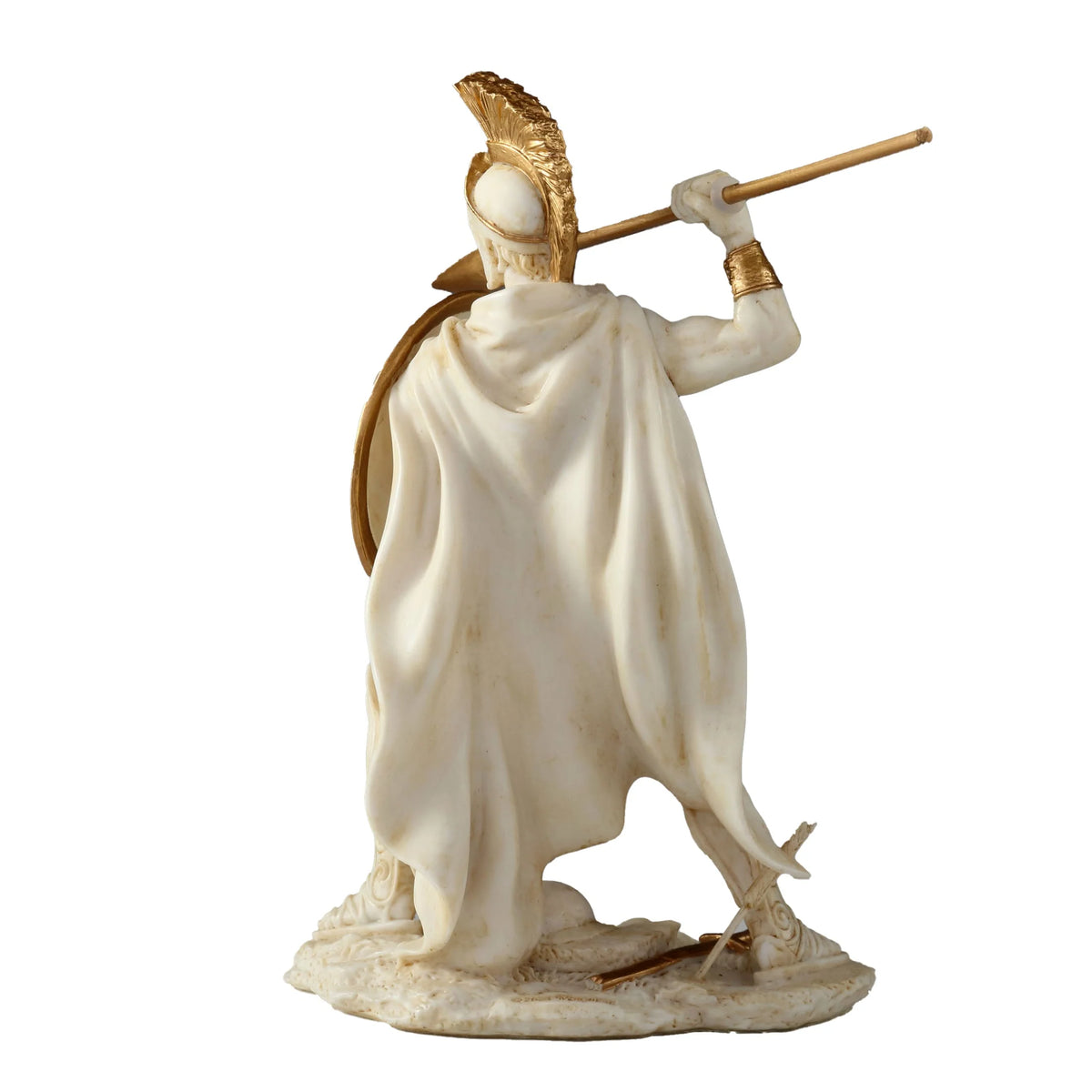 Leonidas with Spear and Shield – White Statue – 15.5 cm – view 3