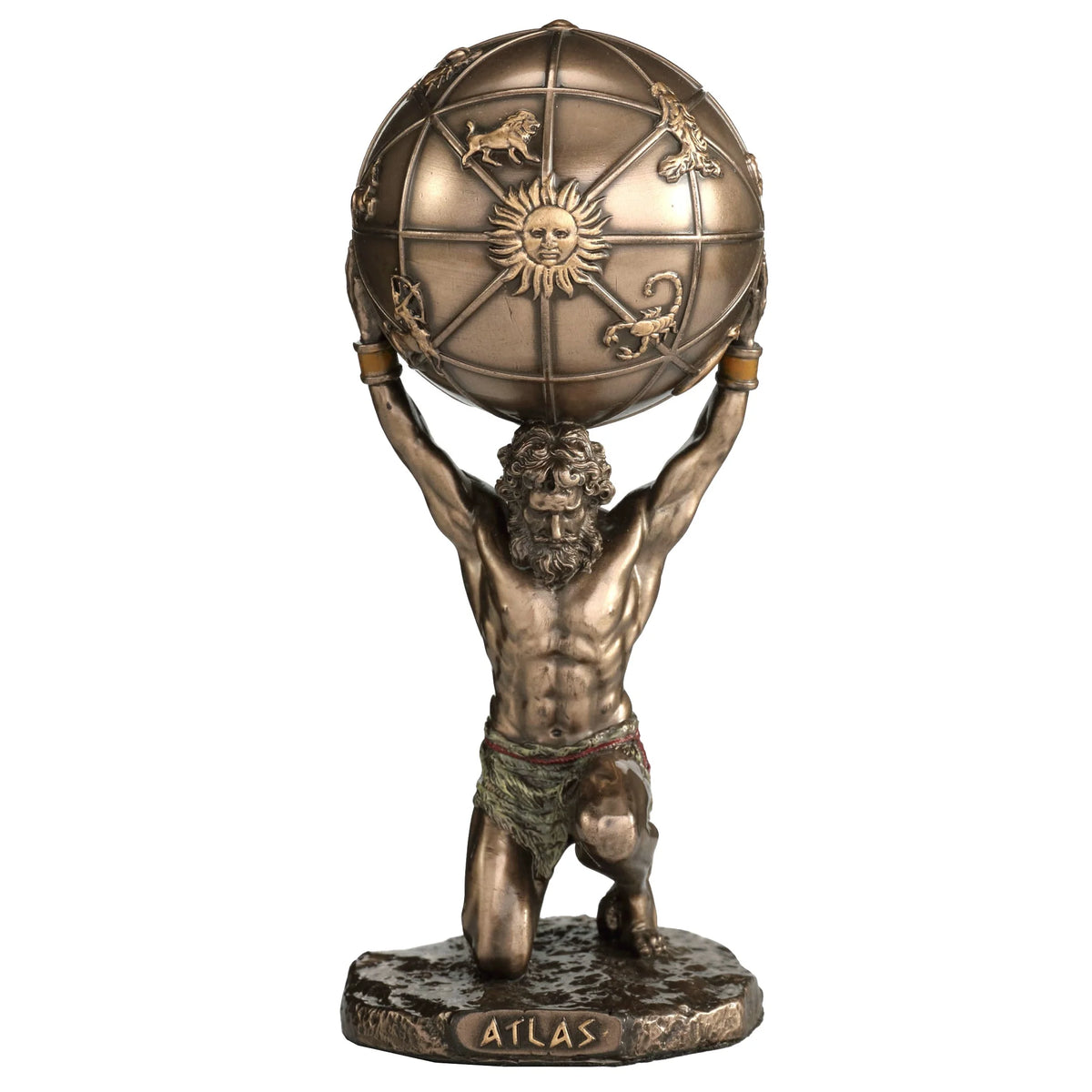 Atlas — The Titan Holding the Sky — Bronze Finish Statue, 14 cm – view 1
