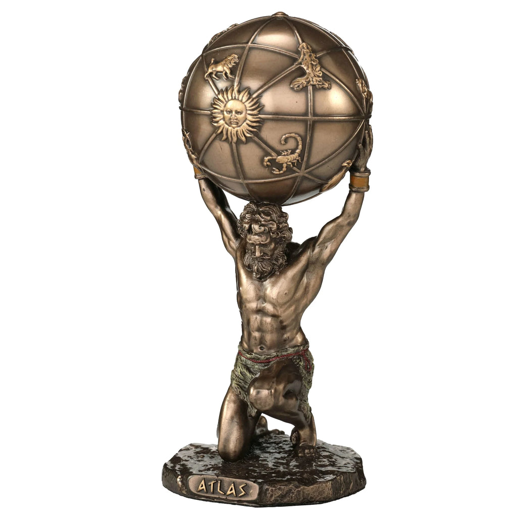 Atlas — The Titan Holding the Sky — Bronze Finish Statue, 14 cm – view 3