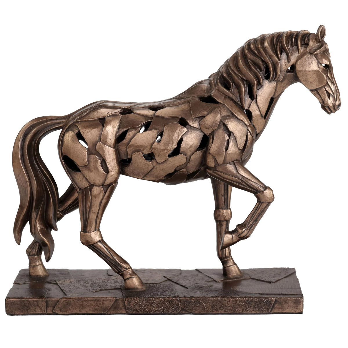 Walking Horse – Bronze-Finish Statue – 25.5 cm – view 2
