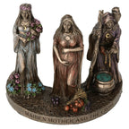 Triple Goddess — Maiden, Mother and Crone — Bronze Finish Statue, 12 cm – view 3