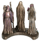 Triple Goddess — Maiden, Mother and Crone — Bronze Finish Statue, 12 cm – view 4